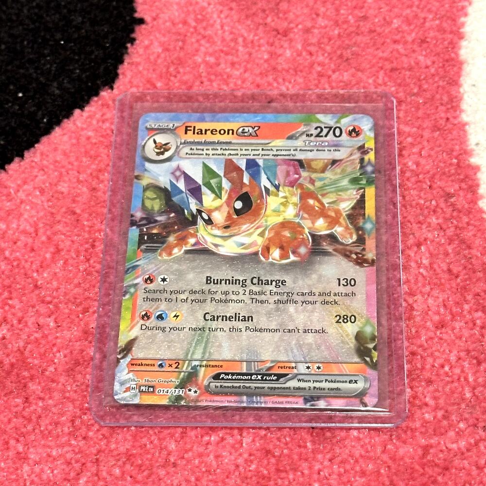 Flareon ex #14 – Pokémon Prismatic Evolutions – As Pictured